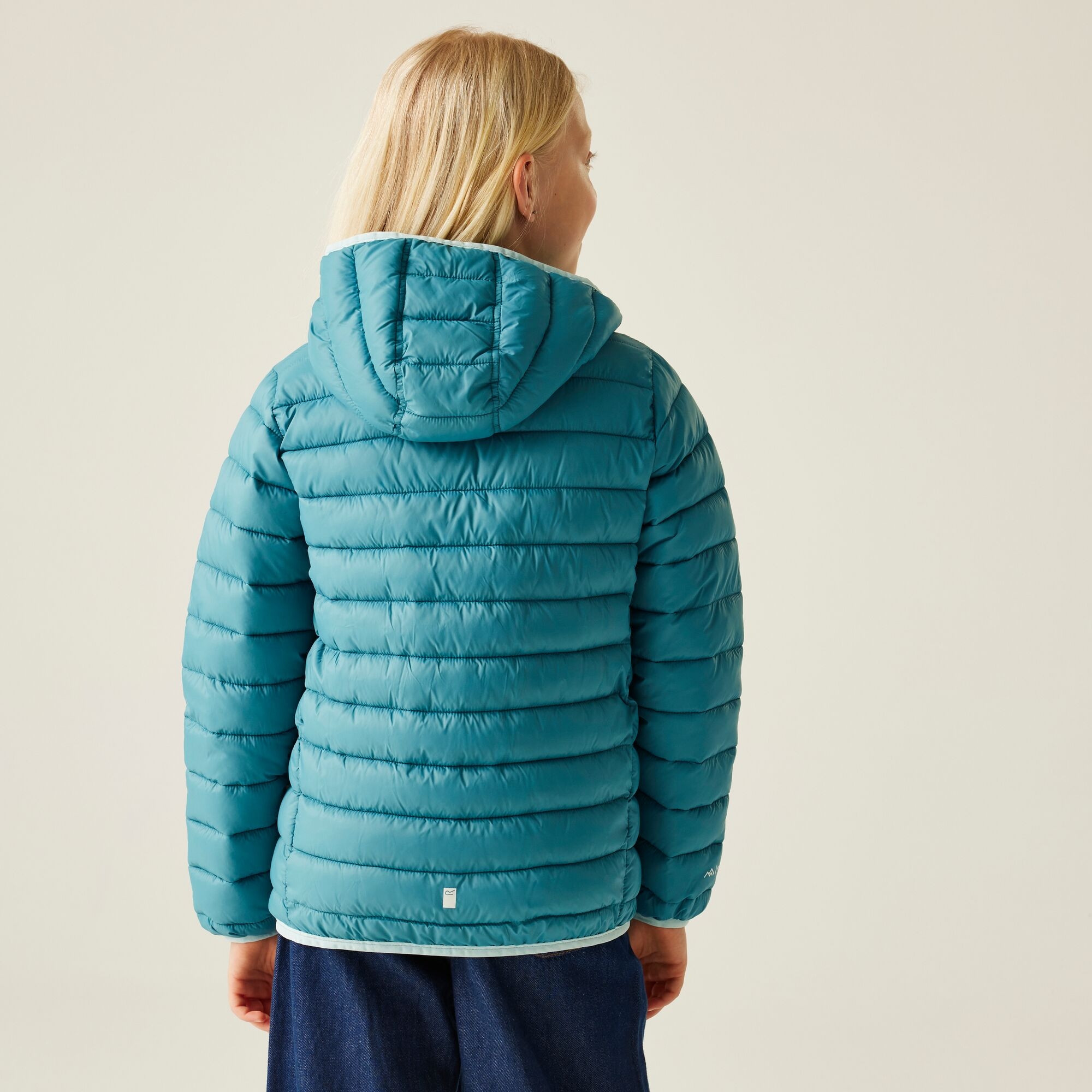 Regatta   Kurtka dziecięca przejściowa ocieplana pikowana z kapturem Marizion Niebieski