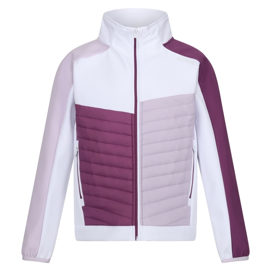 Kids' Brynden Baffled Jacket White Lilac Frost Sunset Purple