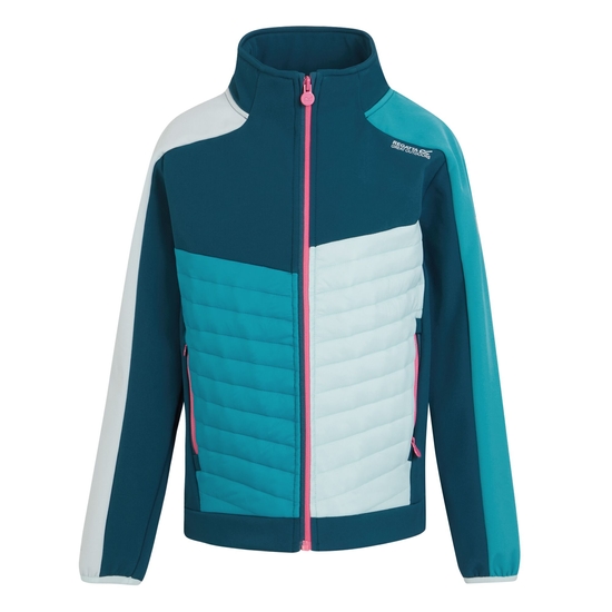 Kids' Brynden Baffled Jacket Moroccan Blue Bleached Aqua Tahoe Blue
