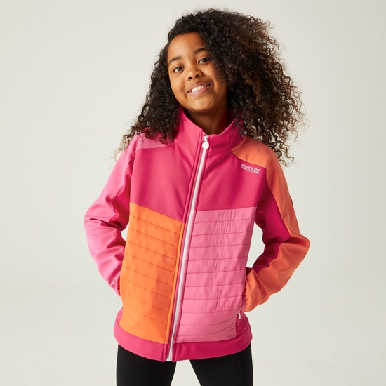 Kids' Brynden Baffled Jacket Pink Potion Flamingo Pink Satsuma