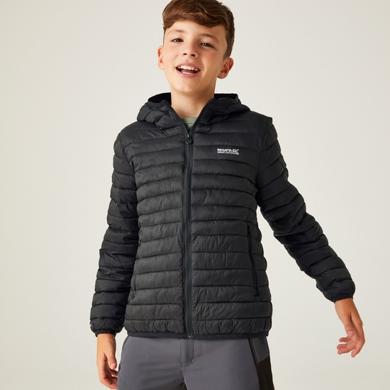 Hillpack II Jacke mit Kapuze für Kinder Schwarz