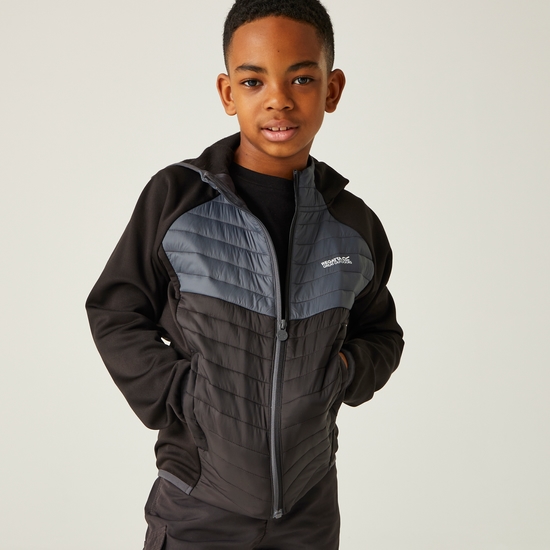 Kids' Kielder Hybrid VIII Jacket Black Seal Grey