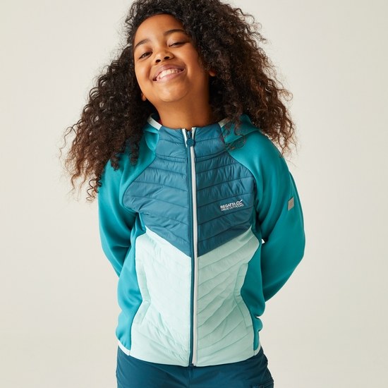 Kids' Kielder Hybrid VIII Jacket Tahoe Blue Morrocan Blue Bleached Aqua