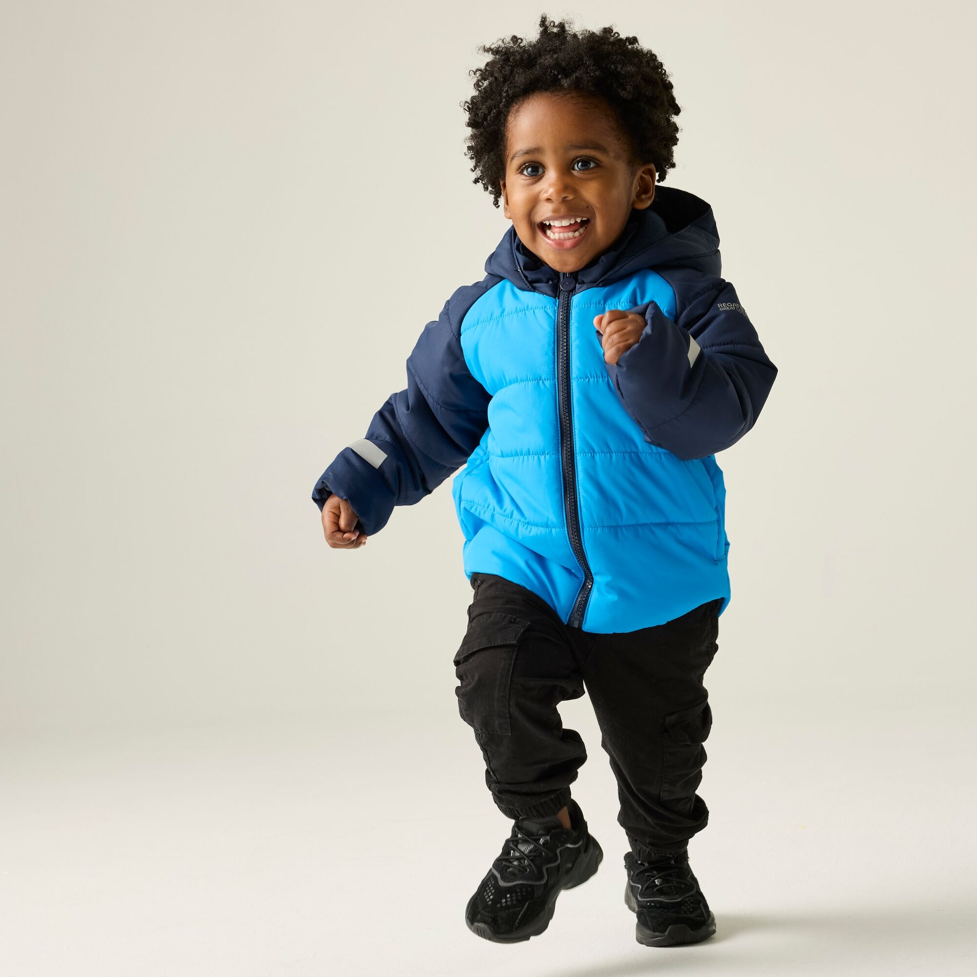 Kurtka dziecięca ocieplana pikowana Animal Niebieski