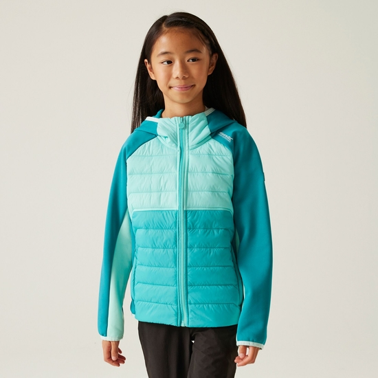 Kids' Kielder IX Hybrid Jacket Turquoise Aruba Blue Exotic Plume