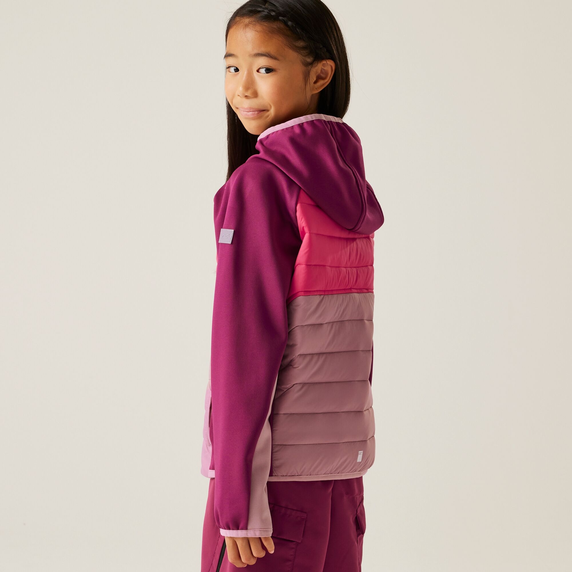 Kurtka dziecięca hybrydowa Kielder IX Różowy