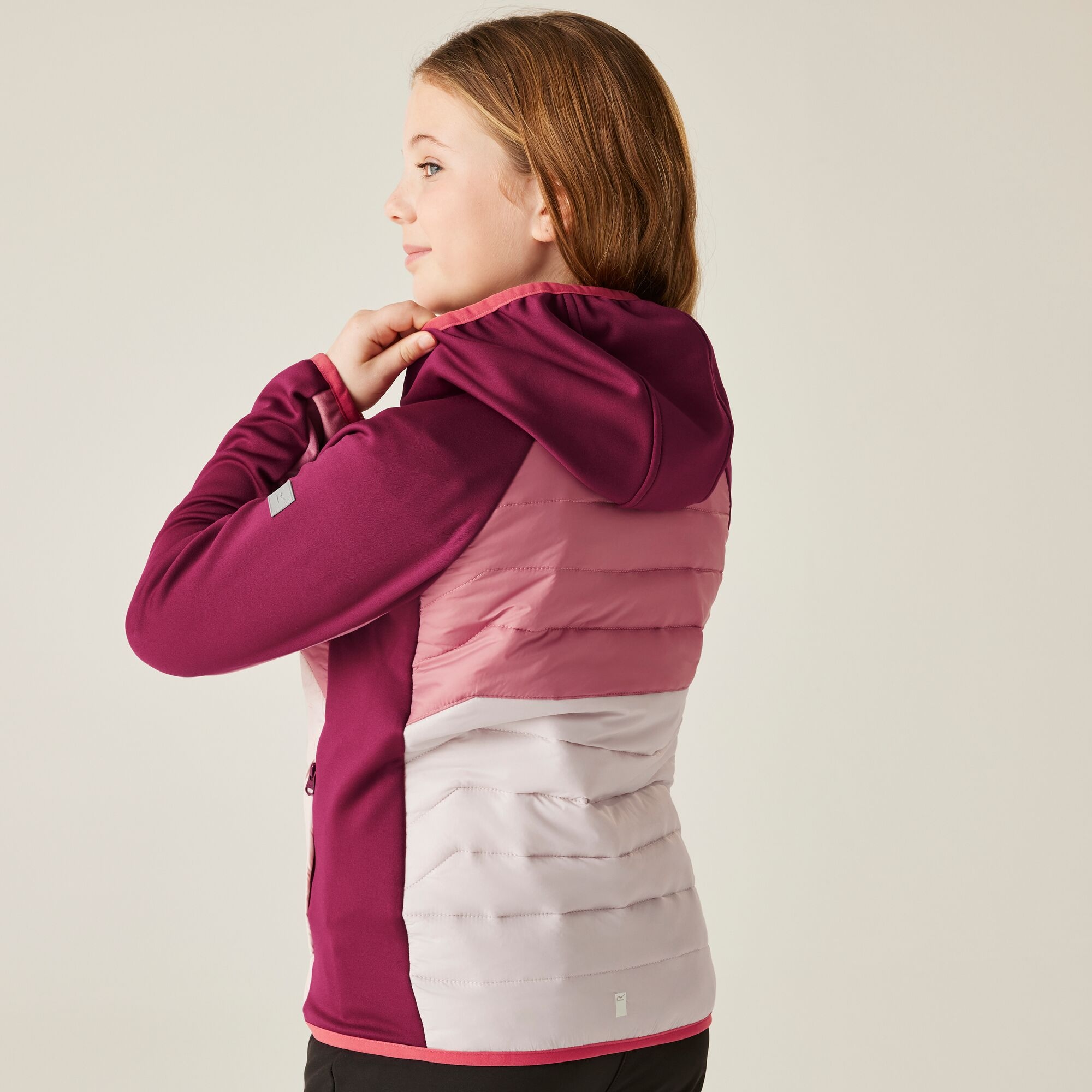 Kurtka dziecięca hybrydowa Kielder IX Różowy