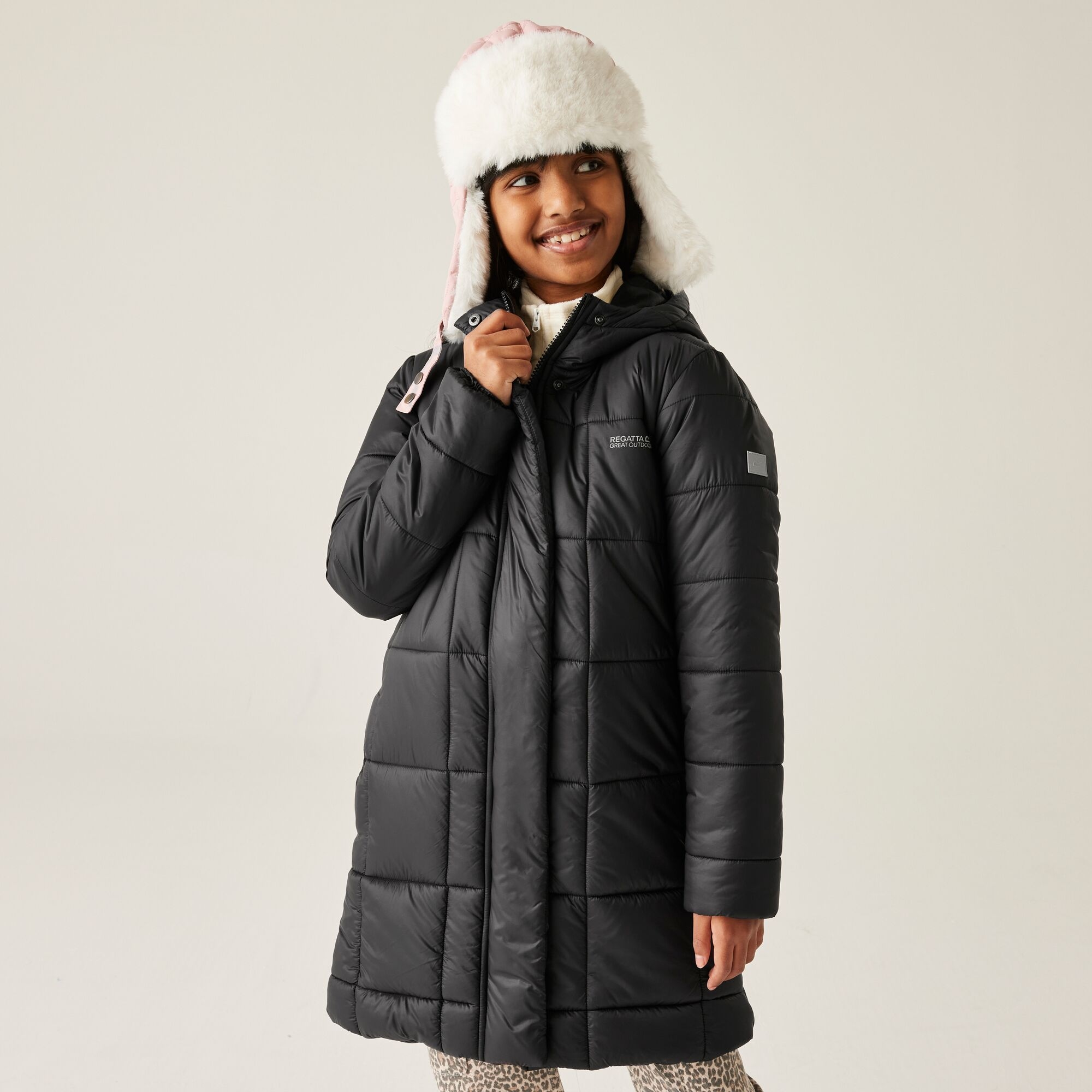 Regatta Płaszcz dziecięcy zimowy Junior Embrie Czarny