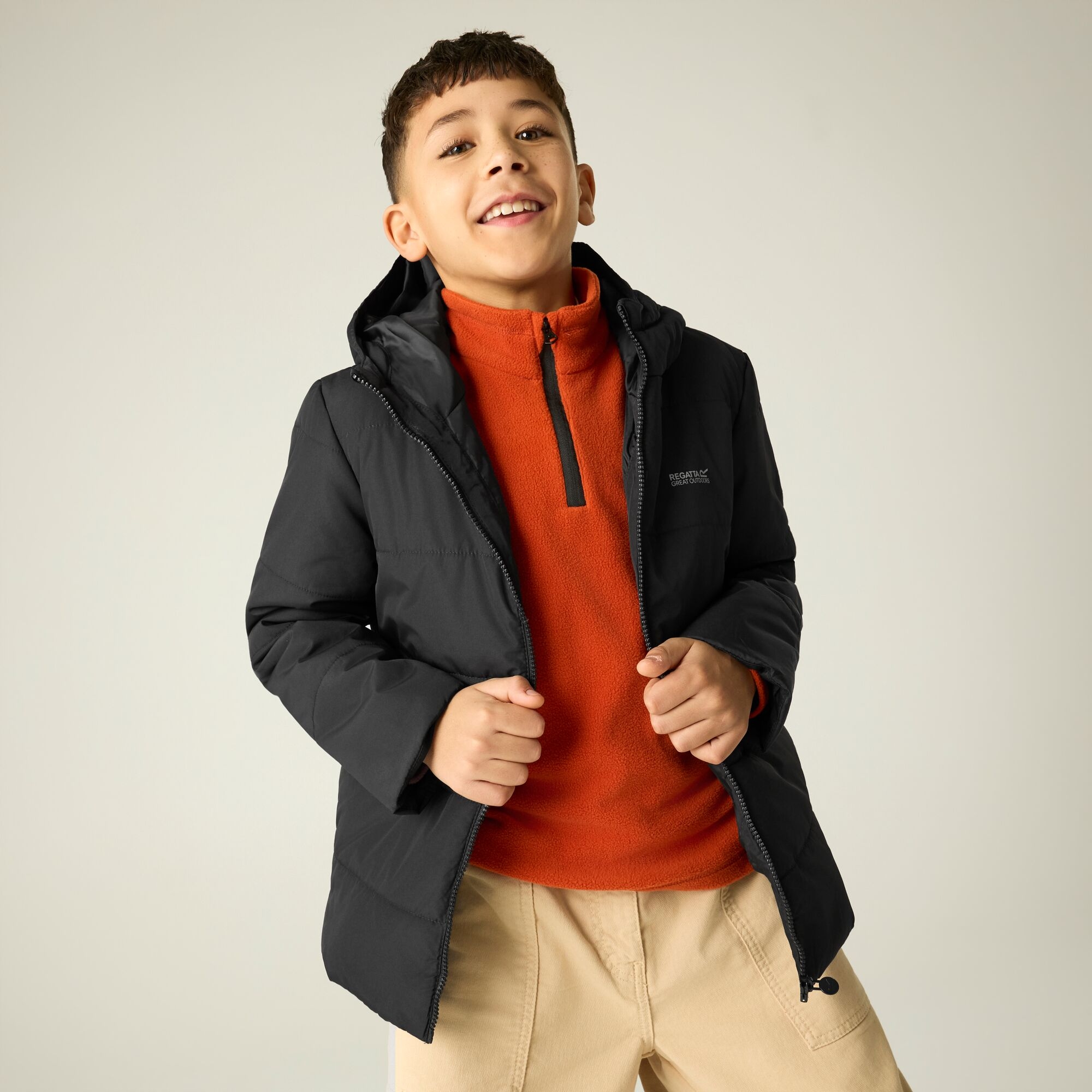 Regatta Kids’ Halkner Padded School Jacket - Black Size 11-12 Years