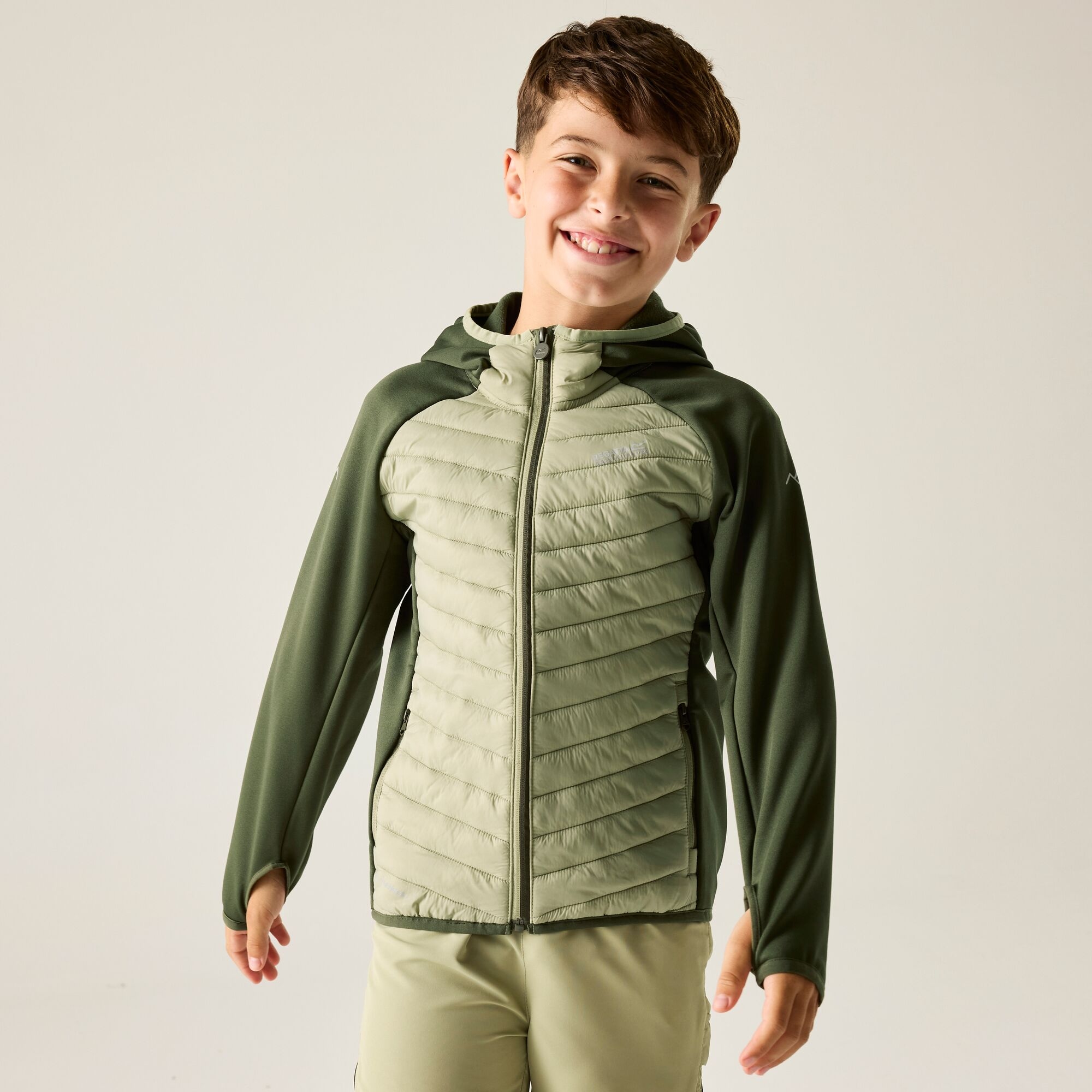 Regatta Kids Andreson Hybrid School Jacket - Green Size 5-6 Years