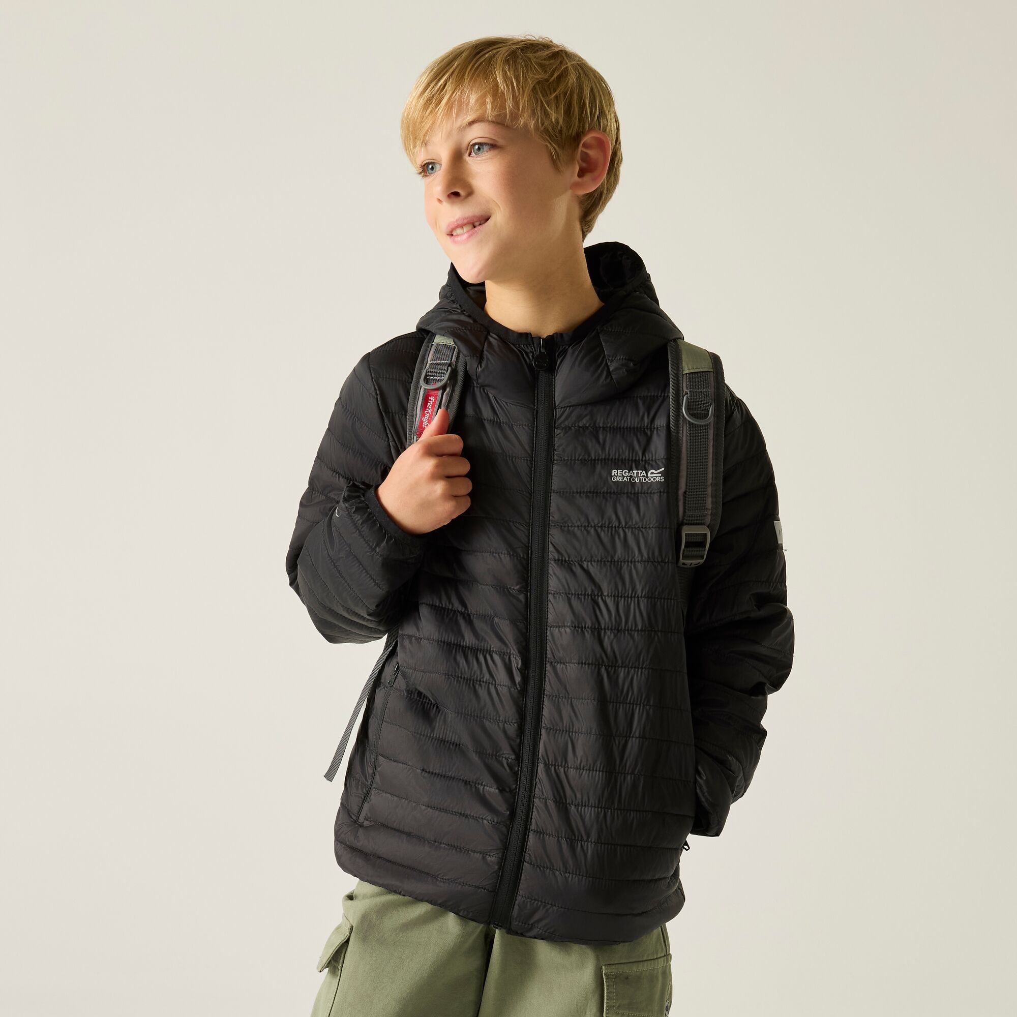 Regatta   Kurtka dziecięca ocieplana Junior Hooded Hillpack Czarny