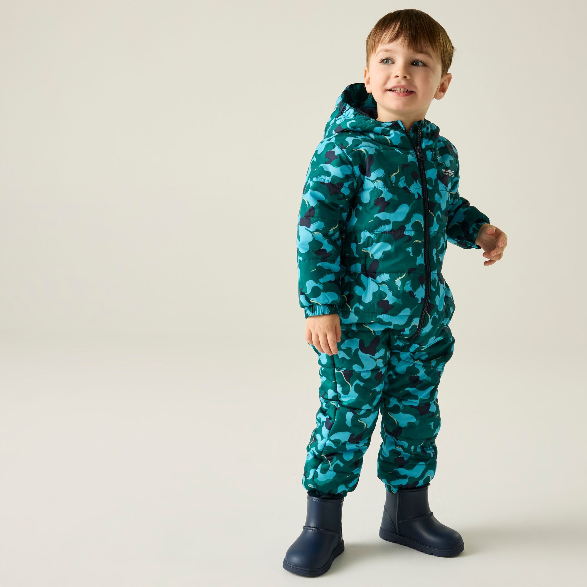 Regatta Kids’ Penrose Quilted Puddle Suit Size: 12-18 Months Unisex Kids Blue