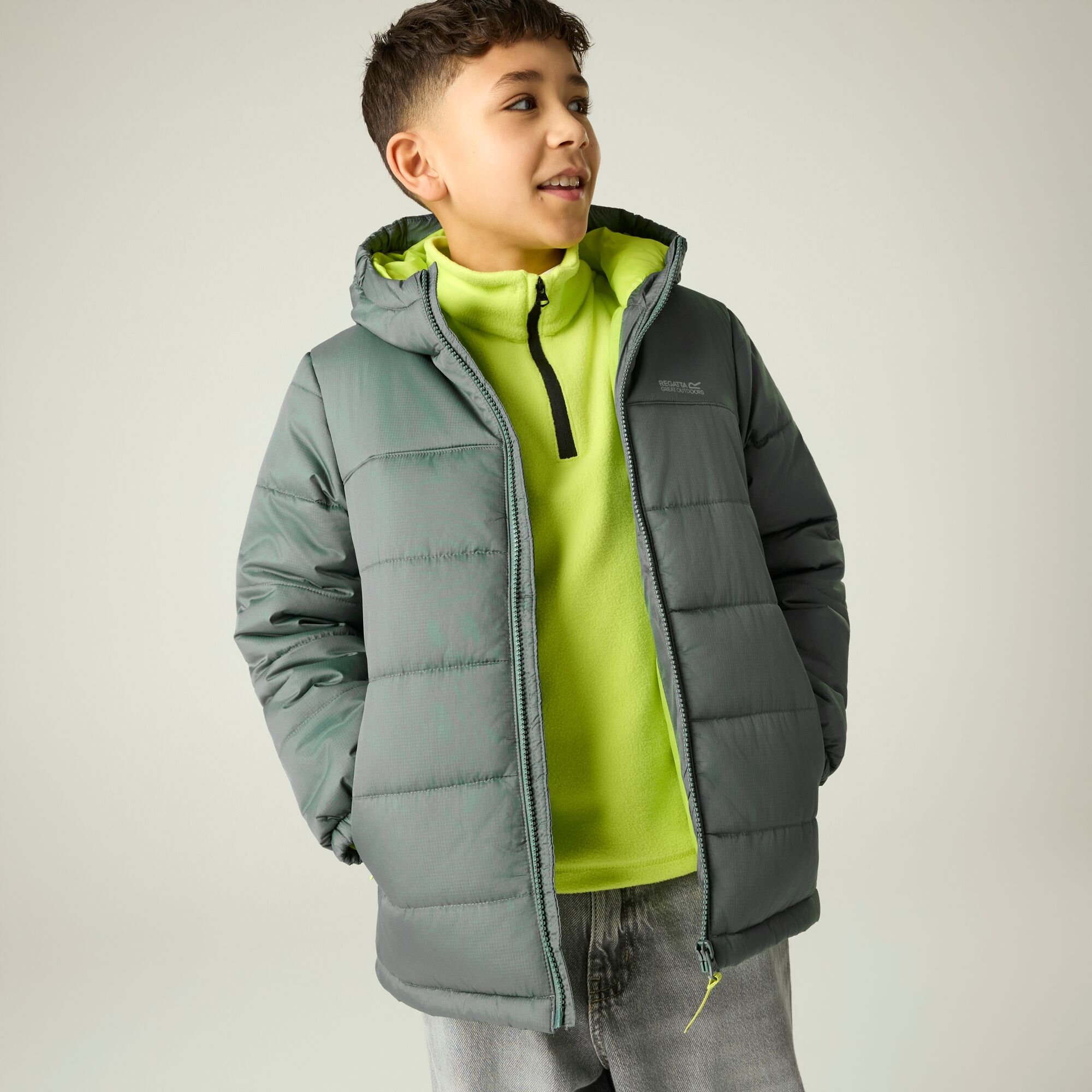 Regatta Kids’ Lofthouse Padded School Jacket - Green Size 5-6 Years