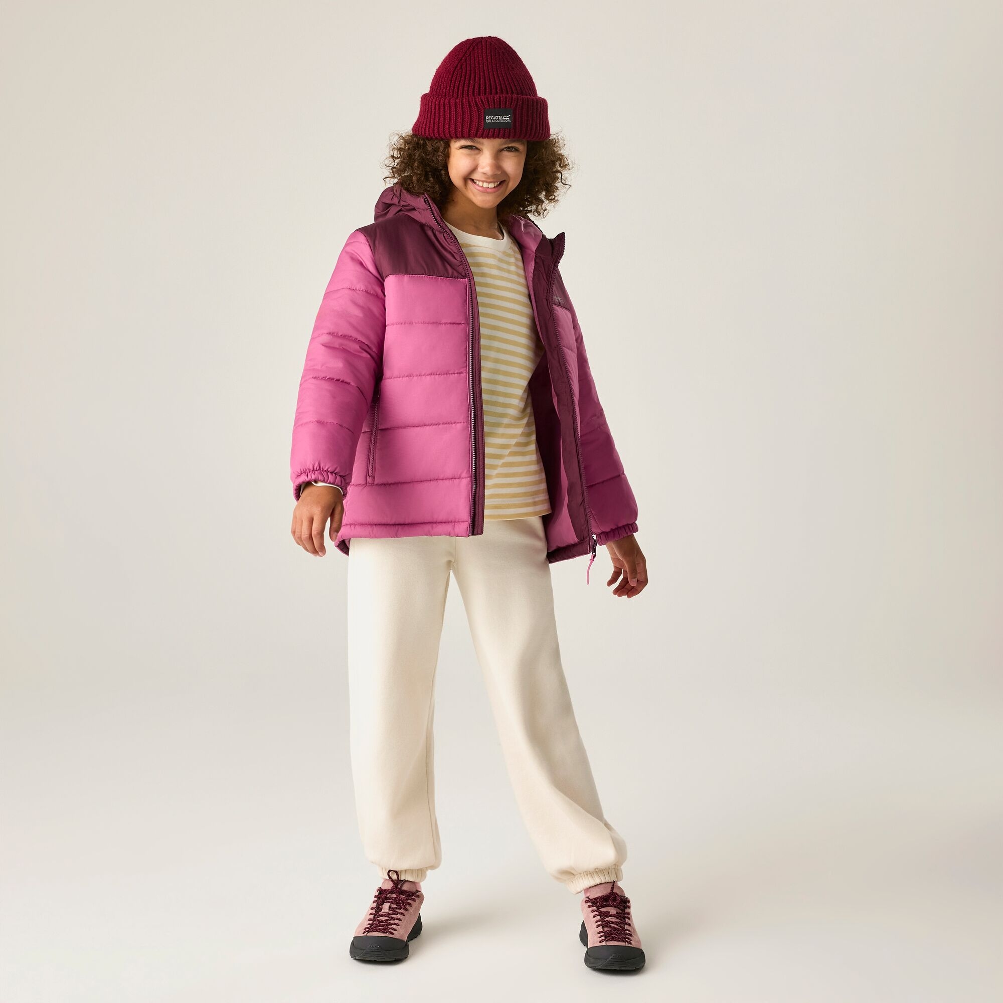 Regatta Kids Lofthouse Baffled Quilted Jacket, Pink, Size 9-10 Years - Image 2