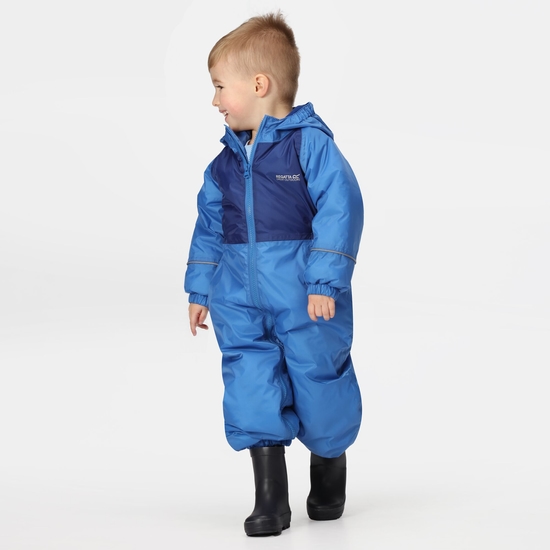 Combinaison d'hiver technique pour bébé imperméable, respirante et design MUDPLAY III Bleu