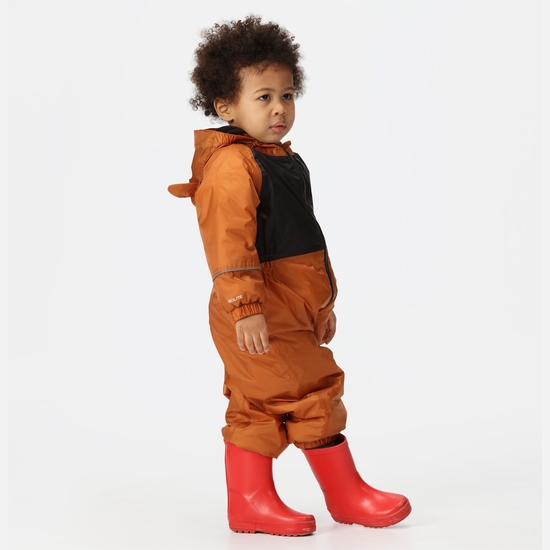 Combinaison d'hiver technique pour bébé imperméable, respirante et design MUDPLAY III Brun