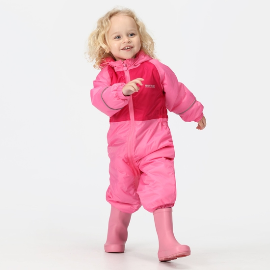 Combinaison d'hiver technique pour bébé imperméable, respirante et design MUDPLAY III Rose