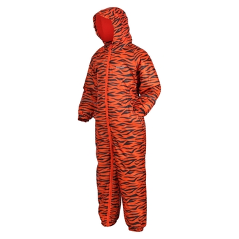 Kids' Printed Splat II Waterproof Puddle Suit Blaze Orange Tiger