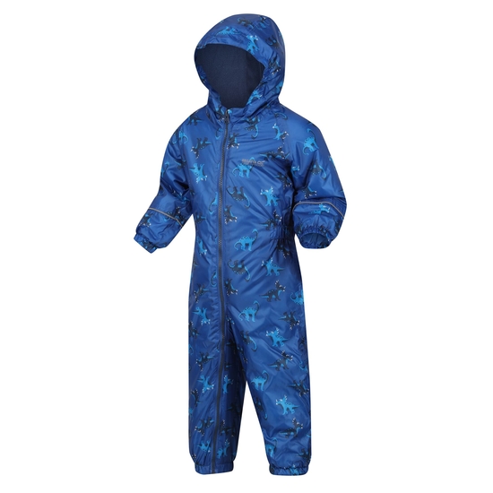 Kids' Printed Splat II Waterproof Puddle Suit Nautical Blue Dino
