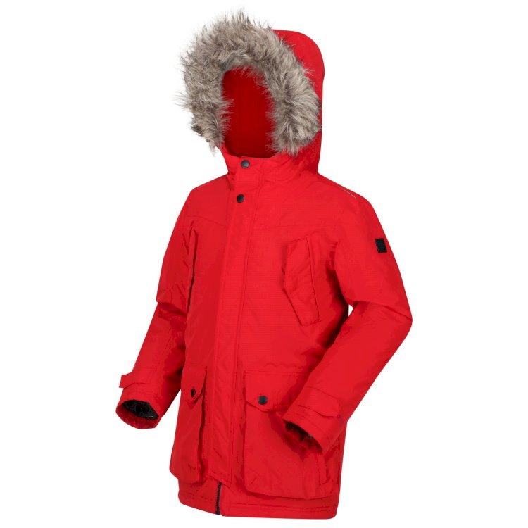 Regatta Unisex Kids Pazel Waterproof Breathable Taped Seams Insulated Lined Hooded Parka Jacket