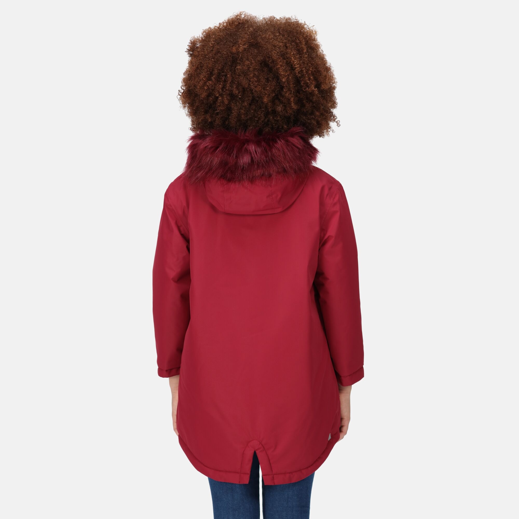 Dziecięca kurtka parka zimowa Adelyn Bordowo-różowy