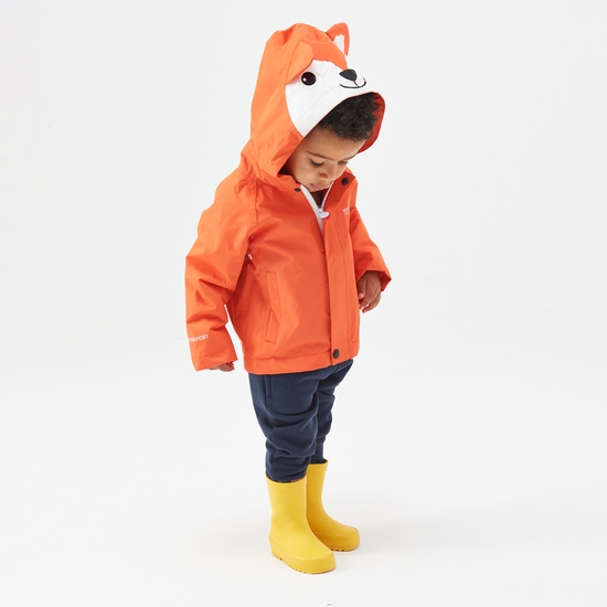 Kids' Dino Waterproof Winter Jacket Magma Fox