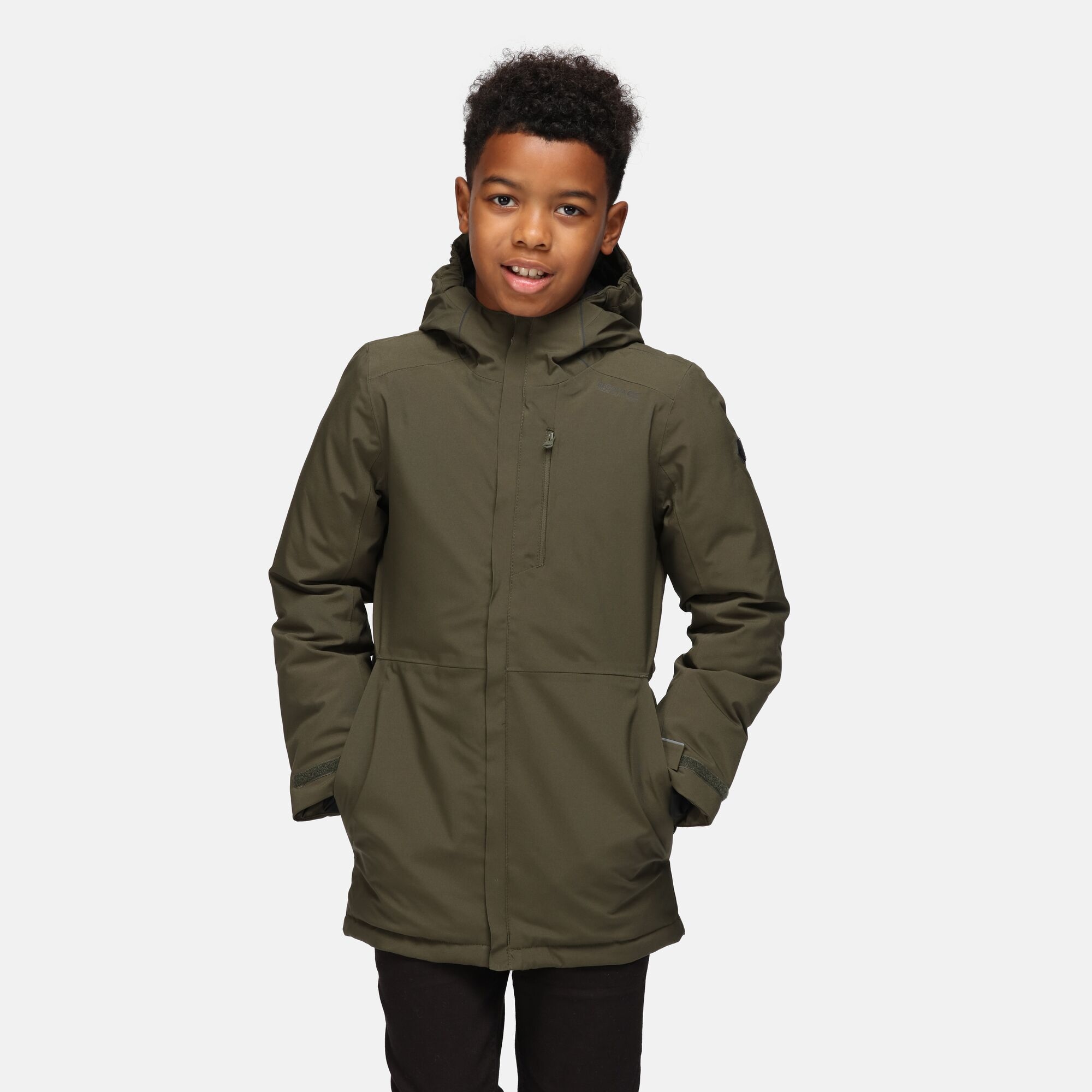 Regatta Dziecięca Kurtka Zimowa Parka Yewbank Ciemne Khaki, Rozmiar: 140 cm