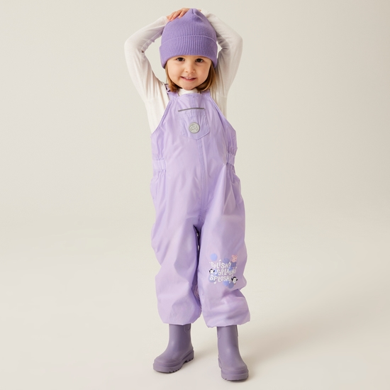 Kids' Peppa Lined Waterproof Dungeree Pastel Lilac