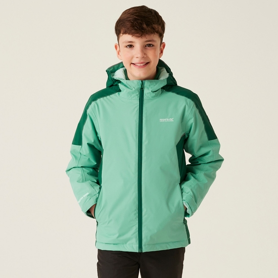 Kids' Hurdle V Waterproof Jacket Dusty Green Rain Forest