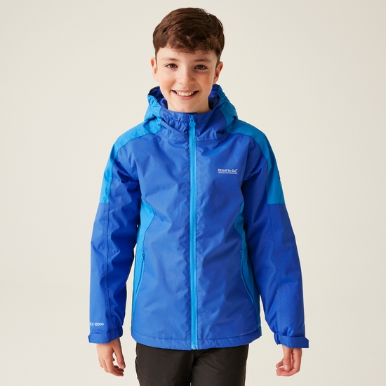 Kids' Hurdle V Waterproof Jacket Olympian Blue Hydro Blue