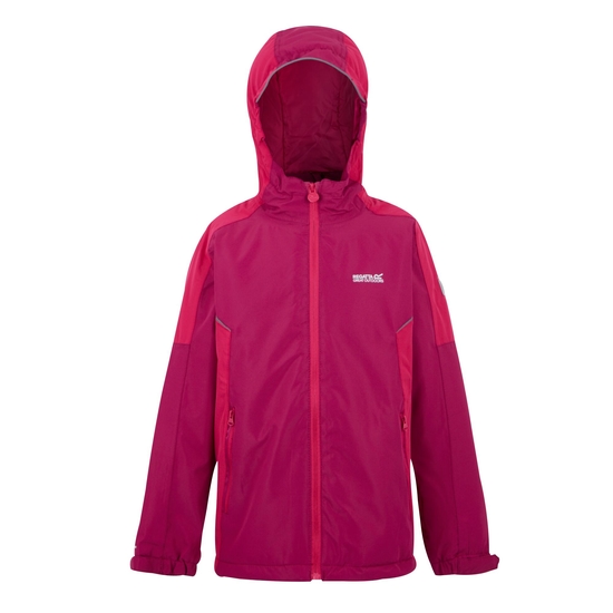 Kids' Hurdle V Waterproof Jacket Berry Pink Pink Potion