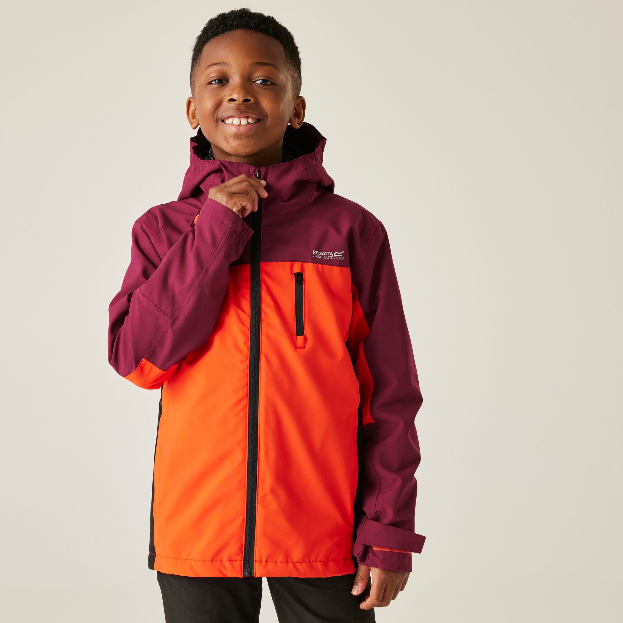 Regatta Kurtka zimowa chłopięca 3 w 1 z latarką LED Trekktain II Pomarańczowy