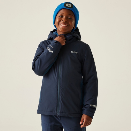 Kids' Hurdle Waterproof Insulated Jacket Navy Blue