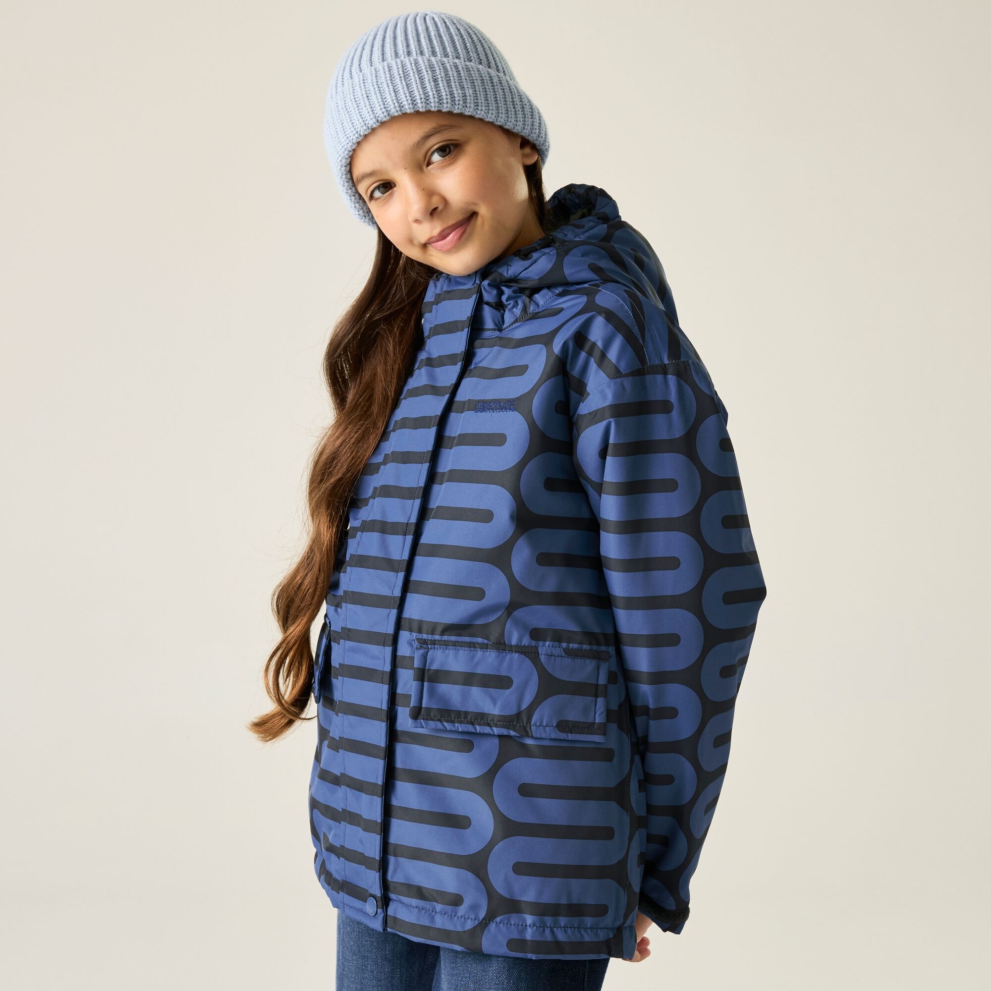 Regatta Girls Orla Kiely School Jacket - Blue Size 5-6 Years