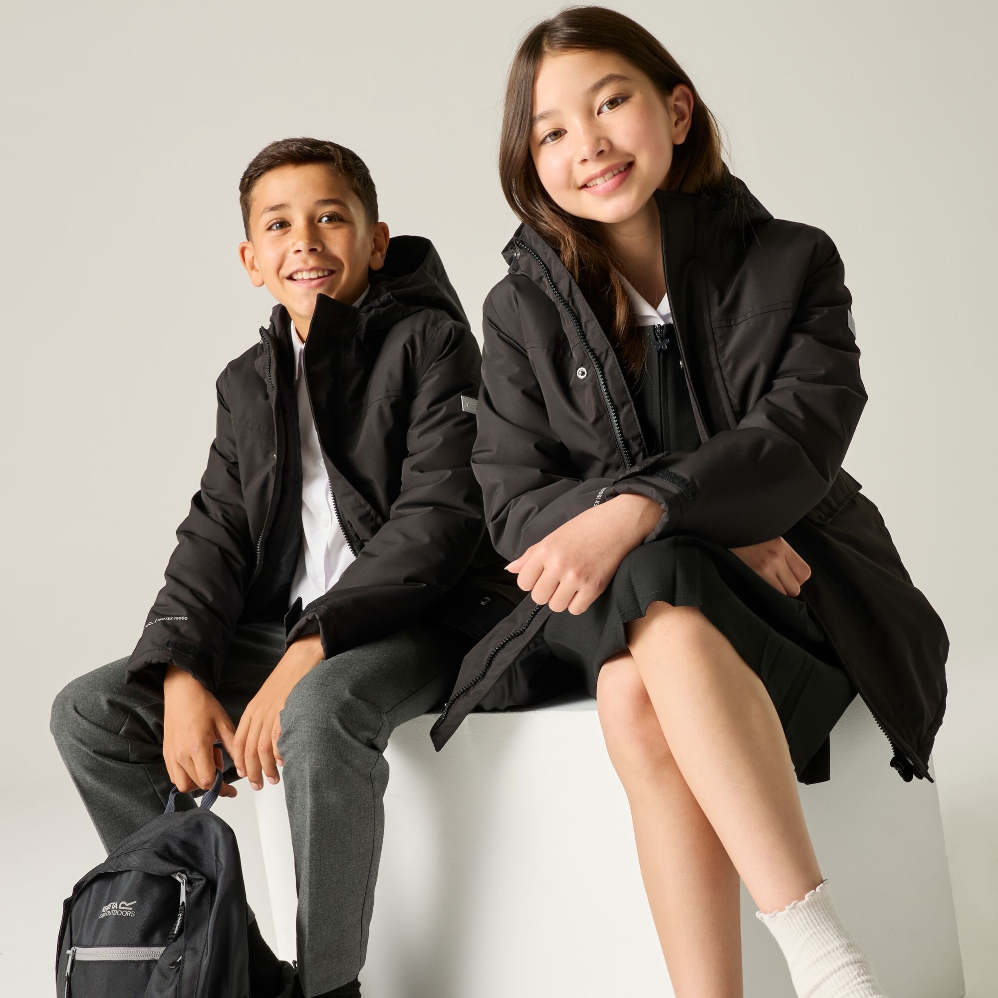 Regatta Kids’ Farbank Ii Insulated Jacket Size: 8-9 Years Unisex Kids Black
