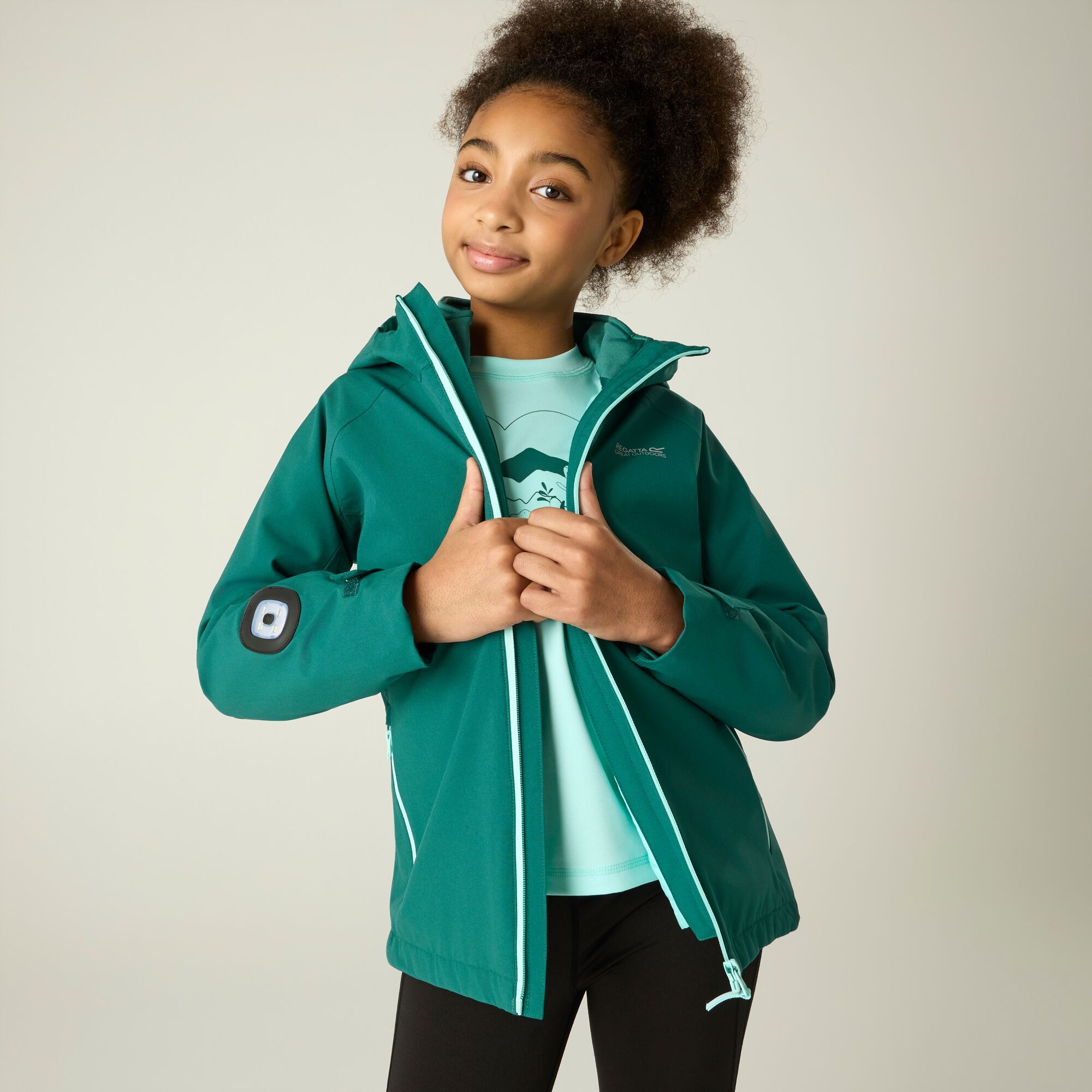 Regatta Girls Trekktain 3 In 1 Ii School Jacket - Green Size 4-5 Years