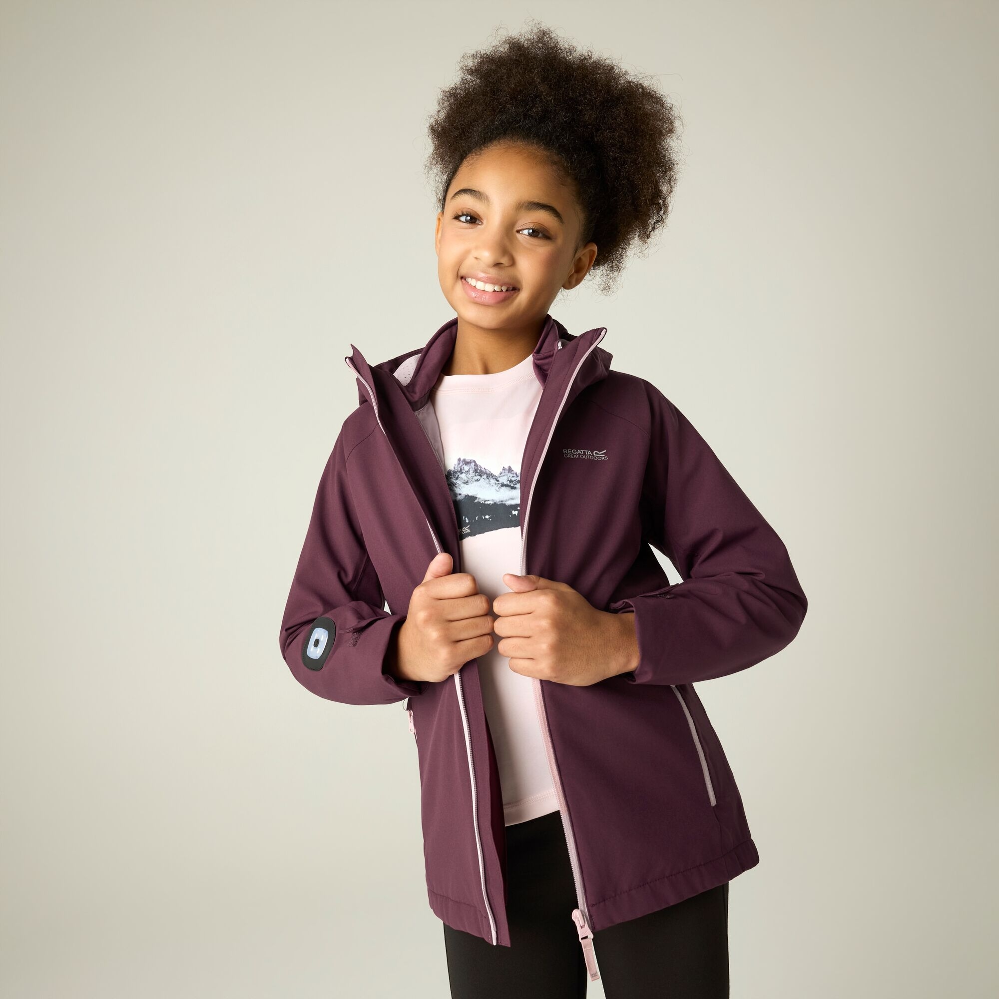 Regatta Girls Trekktain 3 In 1 Ii School Jacket - Pink Size 4-5 Years