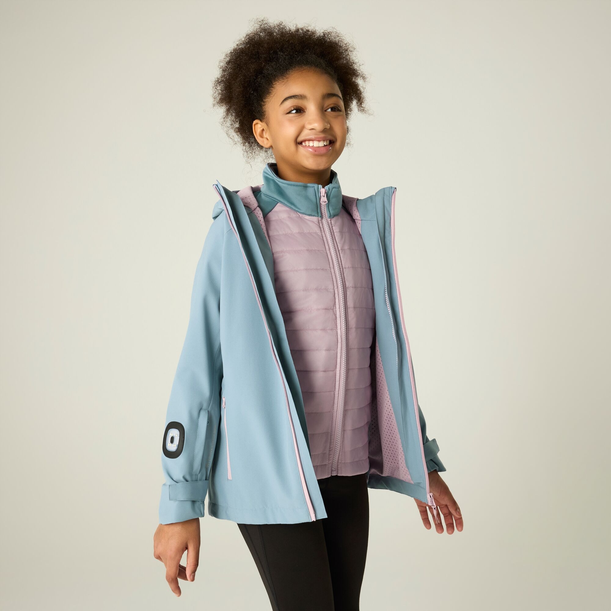 Regatta Girls Trekktain 3 In 1 Ii School Jacket - Blue Size 3-4 Years