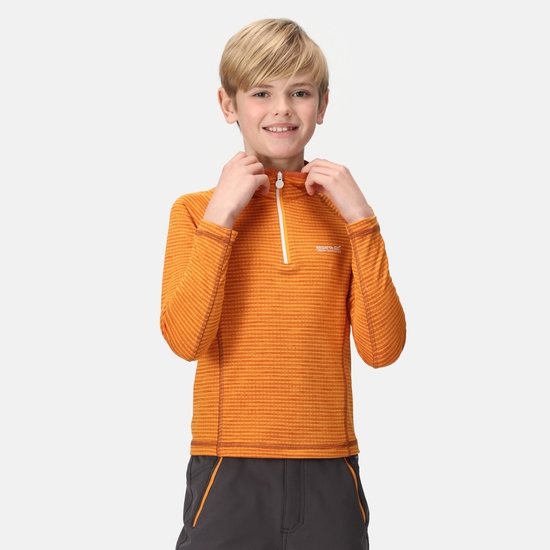 Kids' Berley Half Zip Top Orange Pepper