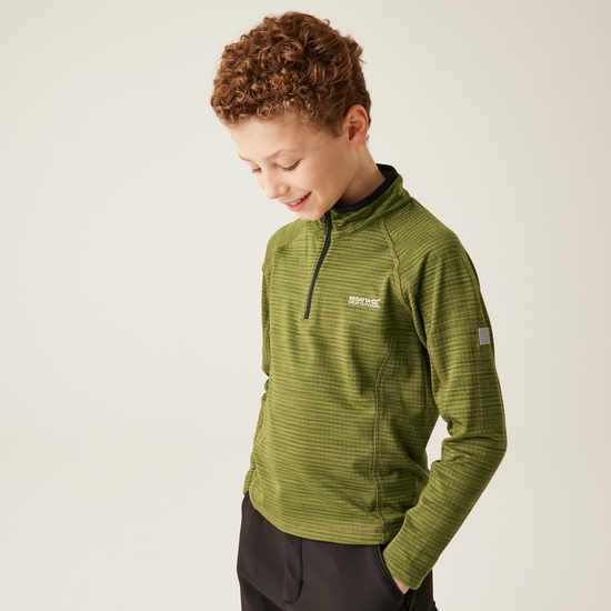 Kids' Berley Half Zip Top Nephrite Green Black