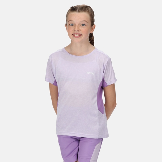 Kids' Takson III Marl Active T-Shirt Pastel Lilac Light Amethyst