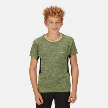 Kids' Takson III Marl Active T-Shirt Bright Kiwi Black