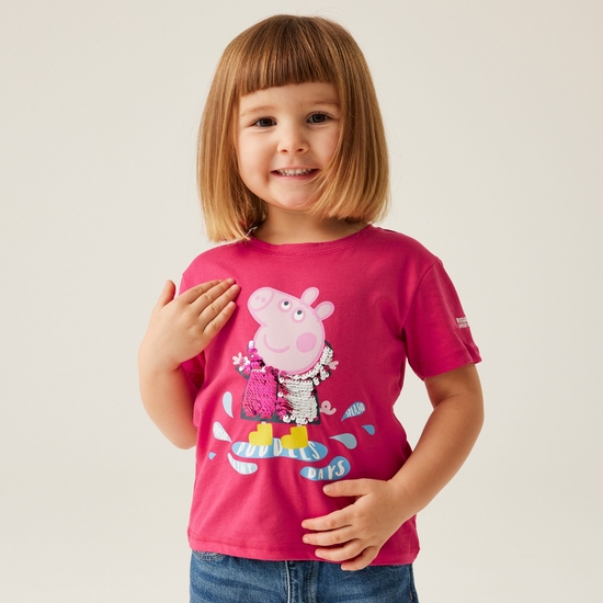 Kids' Peppa Pig Printed Short Sleeve T-Shirt Bright Blush