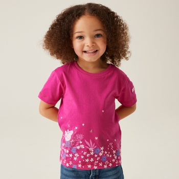 T-shirt Junior manches courtes avec imprimés design Peppa Pig Rose
