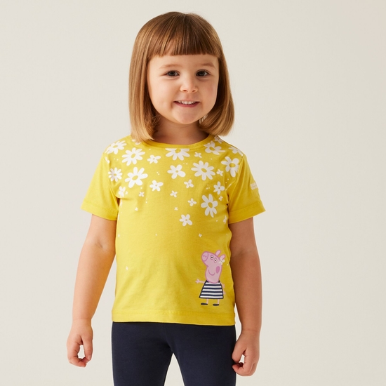 Kids' Peppa Pig Printed Short Sleeve T-Shirt Maize Yellow