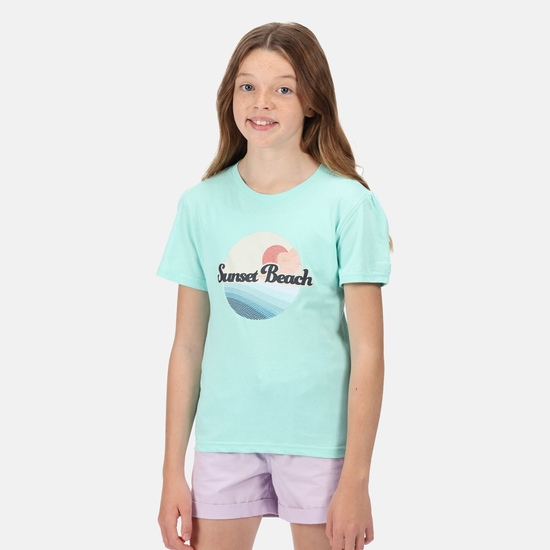 Kids' Bosley V Graphic Print T-Shirt Aruba Blue