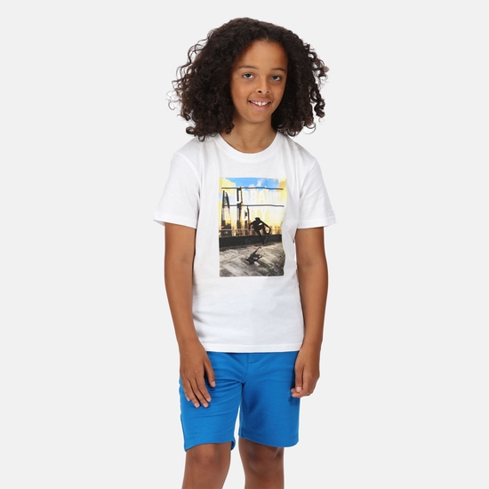 Kids' Bosley V Graphic Print T-Shirt White Urban City