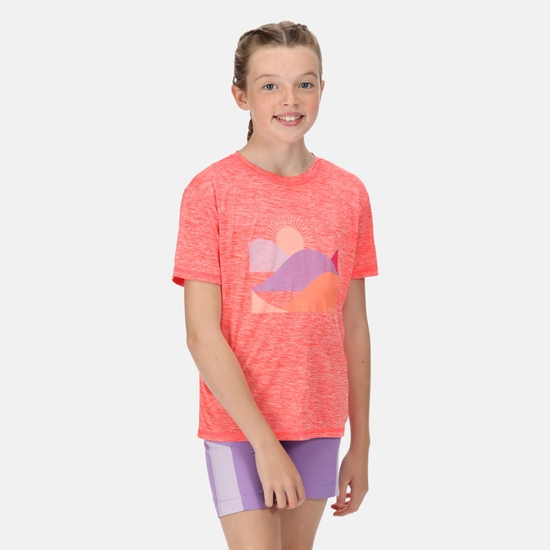 Kids' Alvarado VI T-Shirt Neon Peach Marl