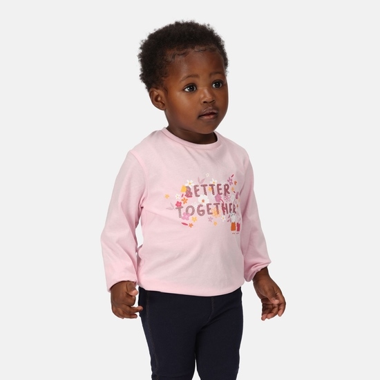 Peppa Pig Long Sleeved Graphic T-Shirt Pink Mist