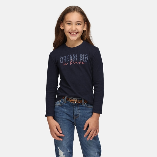 Wenbie III Grafik-T-Shirt für Kinder Blau